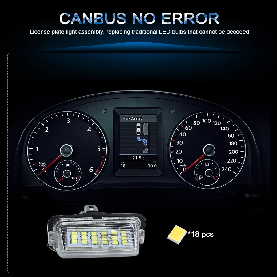 2 шт. CanBus без ошибок Светодиодные Автомобильные номерные знаки для Toyota Corolla 5D/Camry/Yaris/Prius/Vitz/Avensis Verso номерная лампа