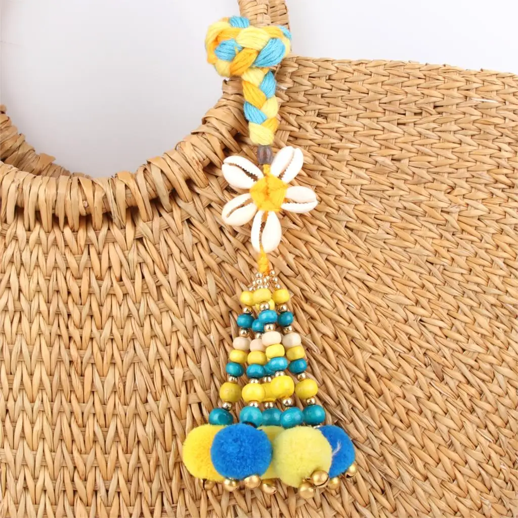 1 шт. натуральная оболочка подвеска для ключей сумок Бохо ювелирные изделия с