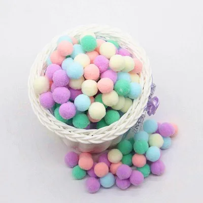 15mm-0309132526-20g Разноцветные помпоны разных размеров, мини помпончики, куклы «сделай сам», одежда ручной работы, материал, мягкие пушистые Помпоны, шары для детей, игрушки, 20 г - Цвет: 15mm-0309132526-20g