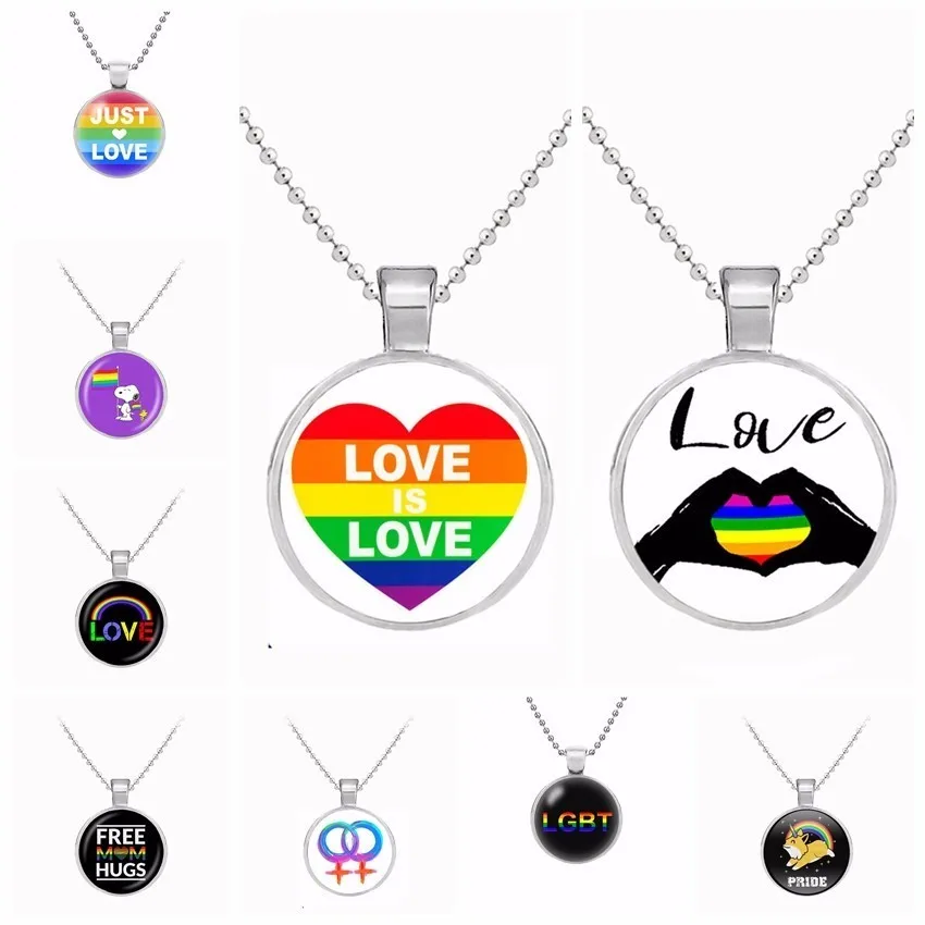 Рождественские подарки 2018 Новый ЛГБТ Прайд ожерелье брелок гей лесби Радуга