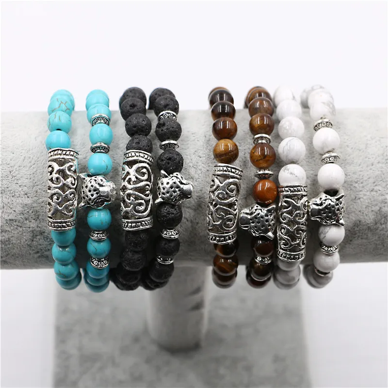 2 предмета в комплекте античные с серебристым покрытием головы леопарда Шарм