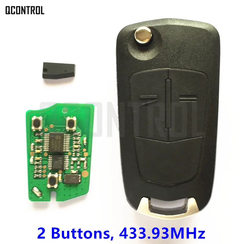 QCONTROL Автомобильный Дистанционный ключ подходит для Chevrolet Captiva 2 кнопки флип с