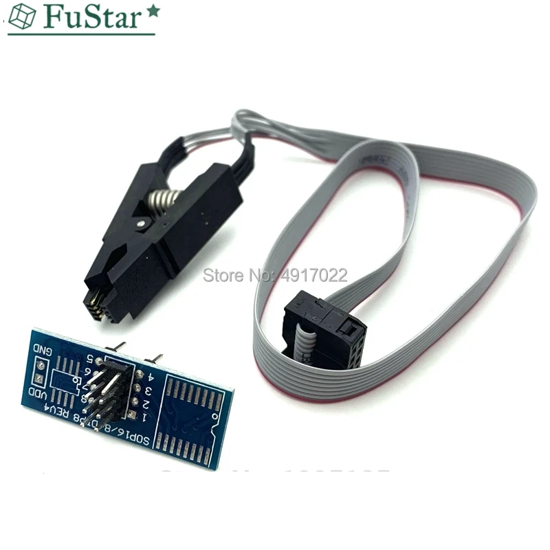 SOIC8 SOP8 DIP8 Формат Флэш чип зажим для проверки ИС разъем Adpter BIOS 24 25 93 USB программатор