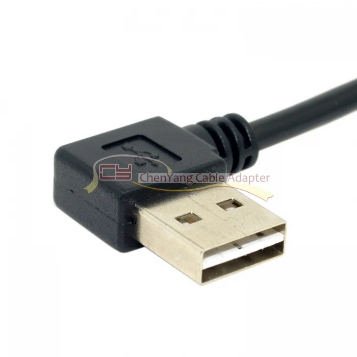 Двусторонний кабель для передачи данных с Type C на USB 2 0 90 градусов левый и правый