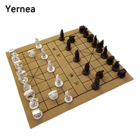 yernea new quality traditional chinese chess game set resin chess pieces soft chessboard archaize retro chess board games