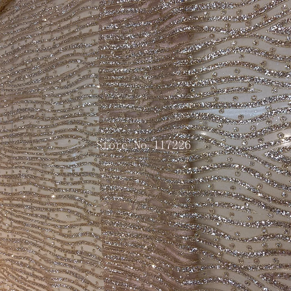 Новое поступление блестящая африканская кружевная ткань с уникальным дизайном