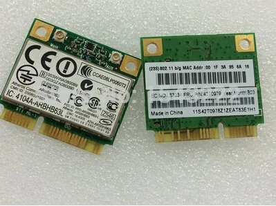 Atheros AR5007EG AR2425 AR5BHB63 Половина Mini PCI e плата Wireless WLAN Card FRU:42T0979 43Y6511 для IBM