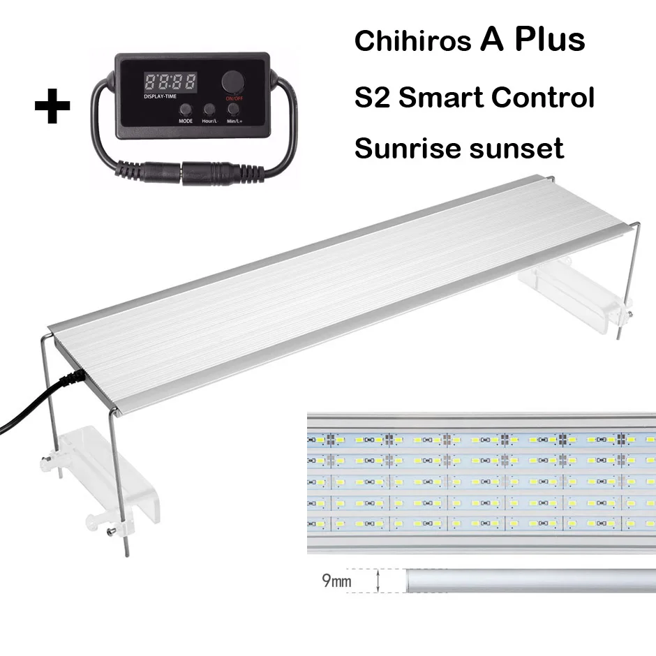 Chihiros A plus серия водная Светодиодная лампа для роста растений S2 Pro Sunrise Sunset timmer диммер стиль ada водяное растение для аквариума