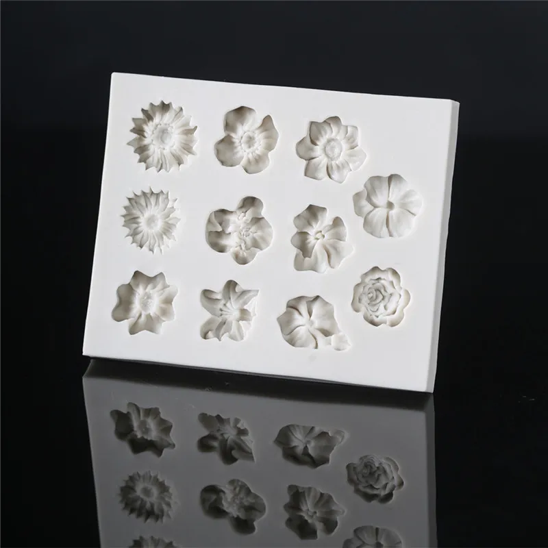 3d форма для цветов помадка шоколада Gumpaste дизайн формы свадебного торта