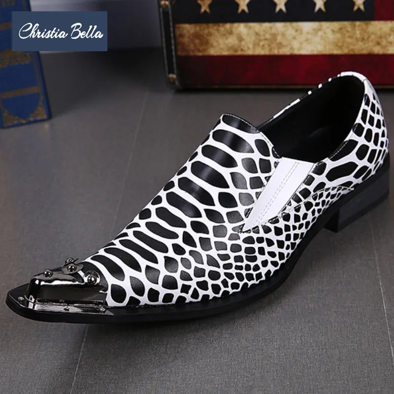 Christia Bella брендовая размера плюс Мужские модельные туфли из натуральной кожи