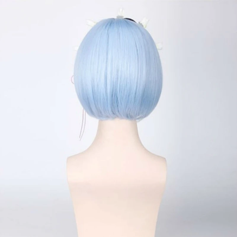 Косплей Rem Ram короткий парик Re: Zero начало жизни в другом мире Болванка под