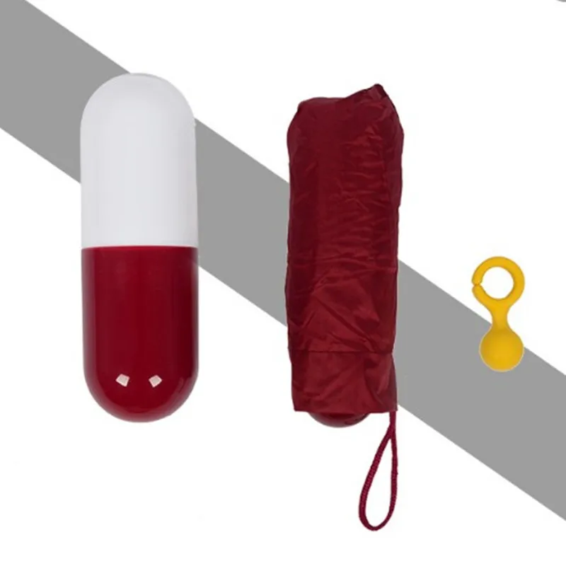 Мини зонтик капсула маленький Модный складной зонт для женщин УФ Защита от дождя