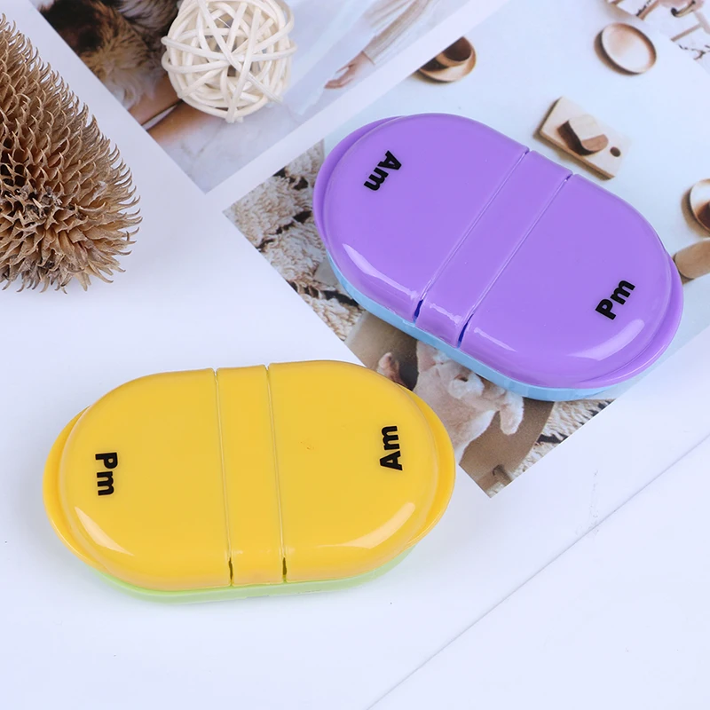 Портативный диспенсер для таблеток чехол AM/PM 2 сетки коробка лекарств