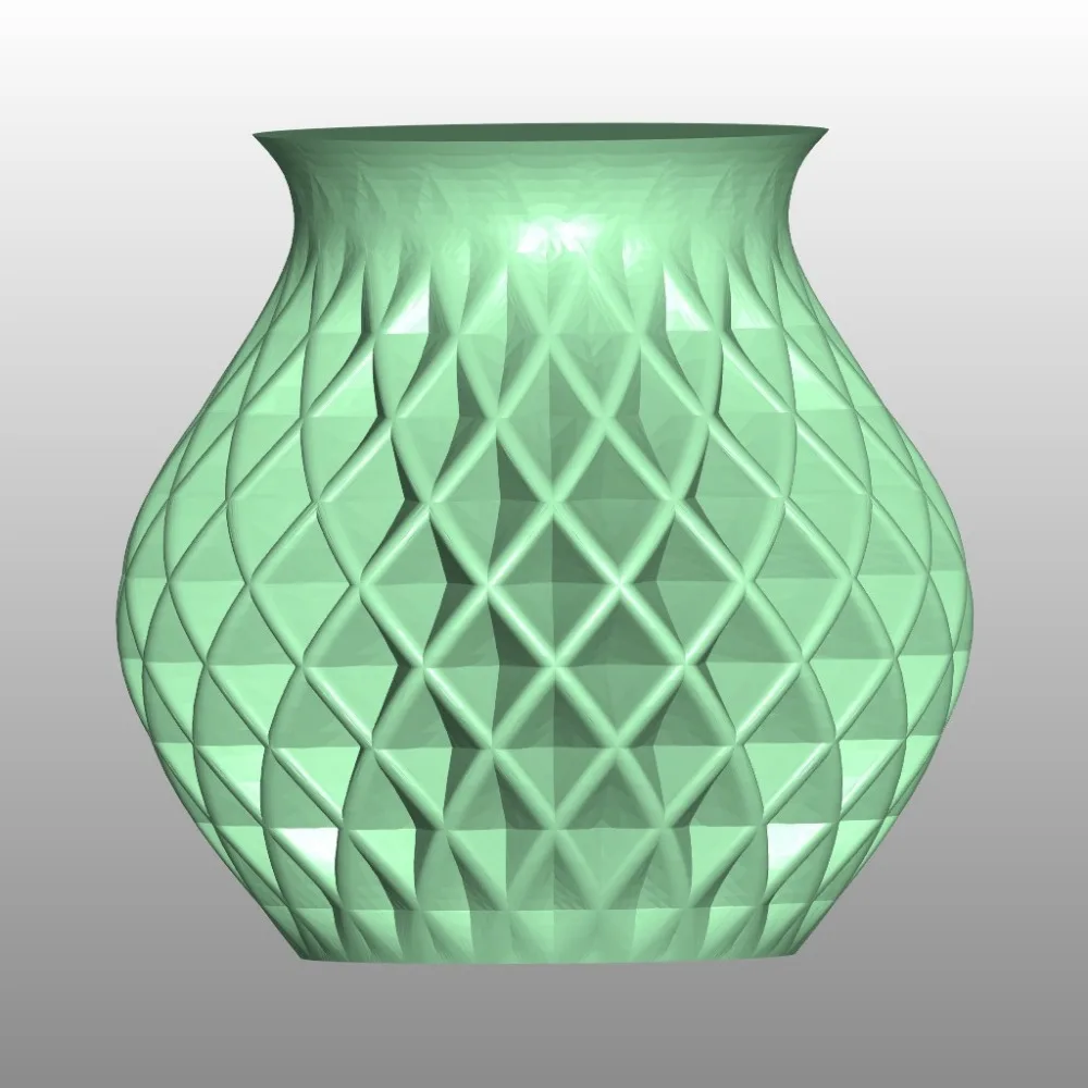 Файл stl-формата для фрезерный станок с ЧПУ гравировальный рельеф ваза спиральной