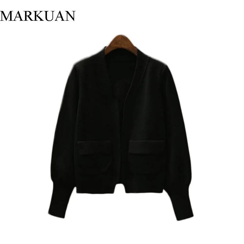 2018 Для женщин Осень свитер мягкий толстый хлопок вязаное пальто кардиганы