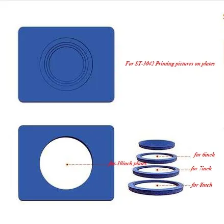 Бесплатная доставка Wtsfwf 6 дюймов 7 8 10 3D пластины pad для st 3042 3d сублимационная