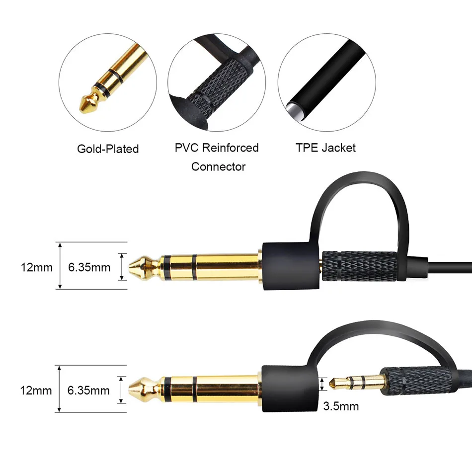 Oneodio Dual Jack 3 5 мм до 6 35 адаптер аудио кабель для микшер усилитель Динамик