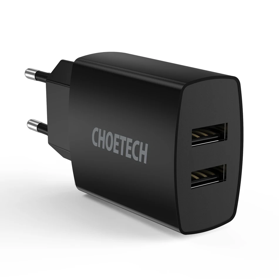 CHOETECH 24 W 4.8A двойное универсальное usb зарядное устройство для путешествий iPhone X 8 Plus
