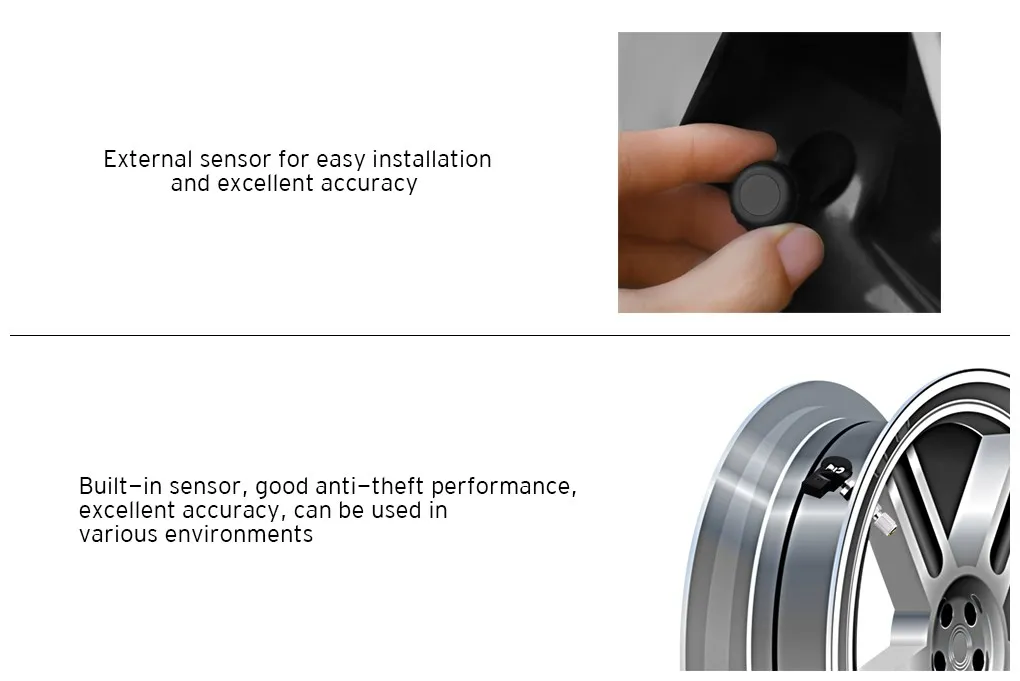 Zeepin TPMS Солнечная зарядка через usb автомобильная система контроля давления в шинах автоматическая система сигнализации с внешними/внутренними датчиками