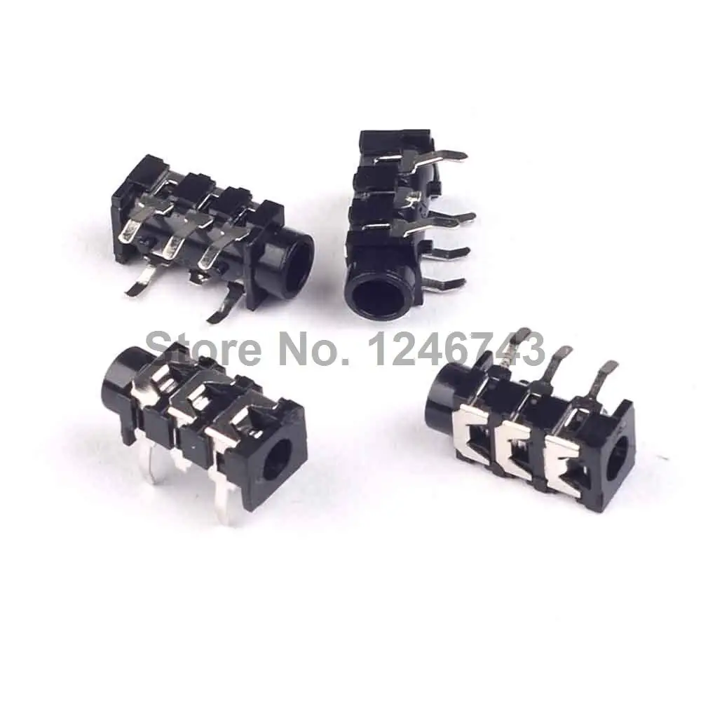 20 шт. 3 5 мм черная прямая стерео розетка 5Pin разъем для наушников 313|socket|socket 3.5mm |