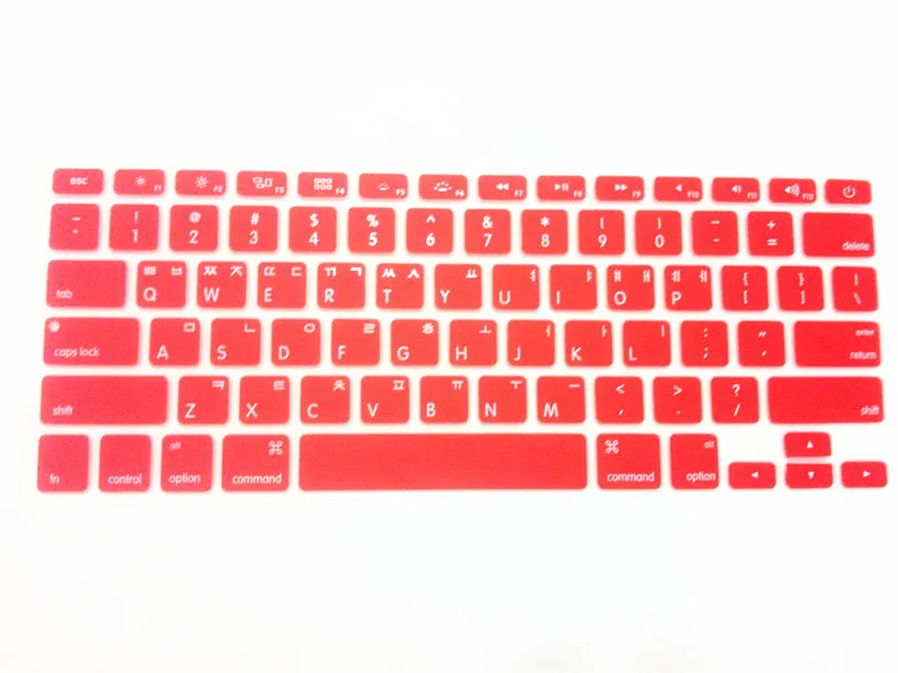 Корейский силиконовый чехол для клавиатуры Защитная пленка apple MacBook Pro air 13 15 17 US |