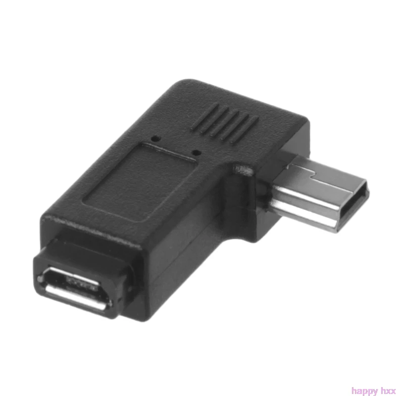 Адаптер преобразователя с углом 90 ° влево и вправо USB 2 0 Micro 5Pin Female To Mini Male|Кабели