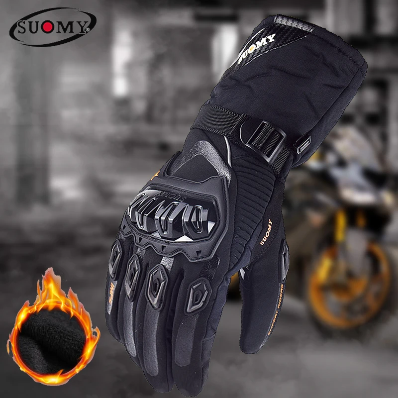 

SUOMY Motorcycle Gloves Touch Screen Winter Warm Waterproof Riding Protective Gloves Guantes Motor Luvas Alpine Motocross Stars