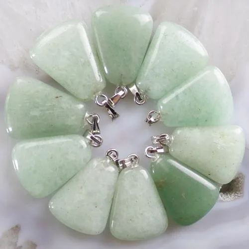 (20 шт./лот) оптовая продажа натуральный зеленый авантюрин трапециевидная