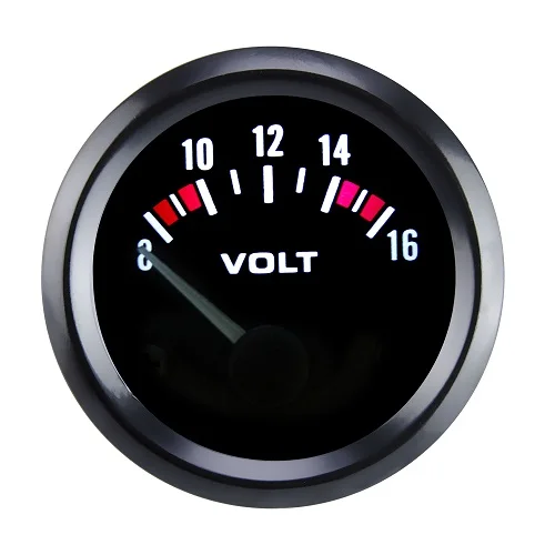 VOLTS Датчик температуры воды Дракон " 52 мм 40~ 120 Цельсия/Масляный Пресс топлива 12 в вольт авто инструмент черный ободок - Цвет: VOLTS