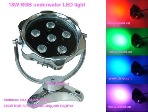 IP68 DMX совместимый высокая мощность 18 Вт наружный RGB Светодиодный прожектор