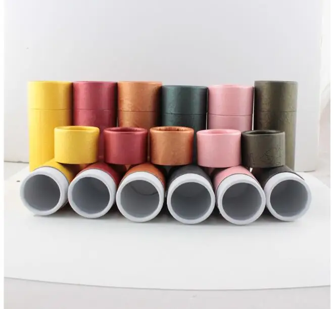 Круглая картонная коробка из крафт бумаги для бутылок с эфирным маслом 50 шт. 10