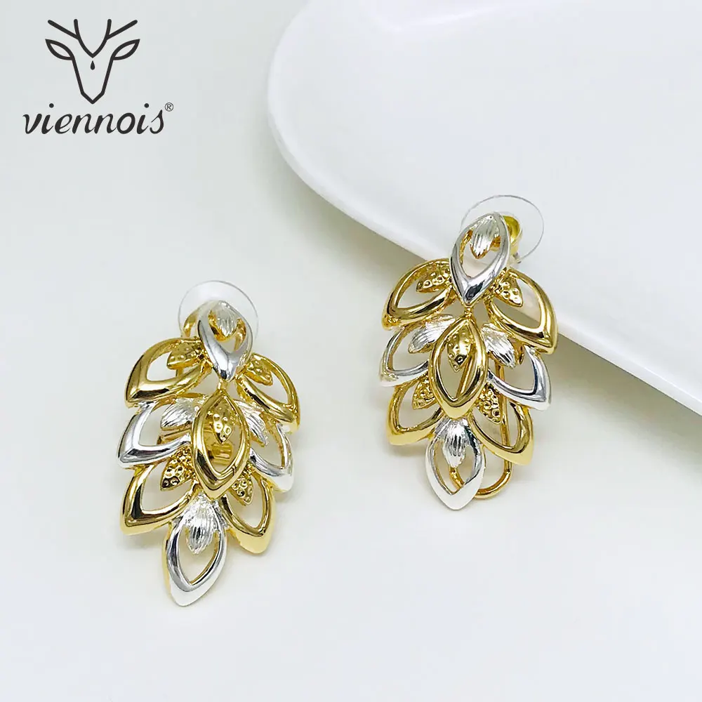 Viennois 2018 розовое золото/золото полые серьги гвоздики для женщин Металлические