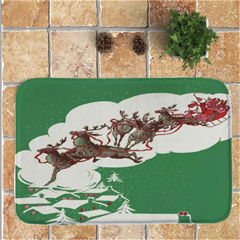 Коралловое бархатное банное коврик с рождественским снеговиком лошадка принтом