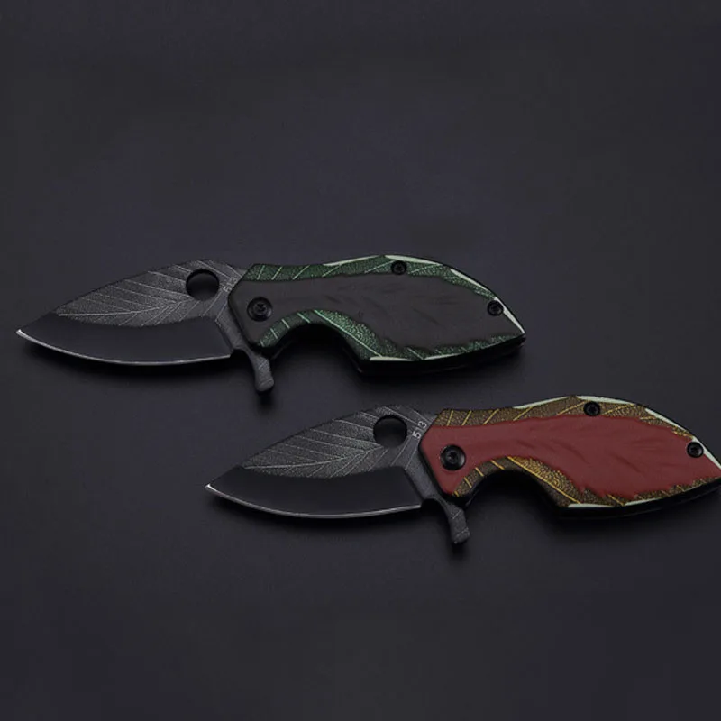 440C Folding Leaf Knife 3D Printing Stainless Steel Multi-function Knife Outdoor Camping Cutting Tool Technology Dropshipping