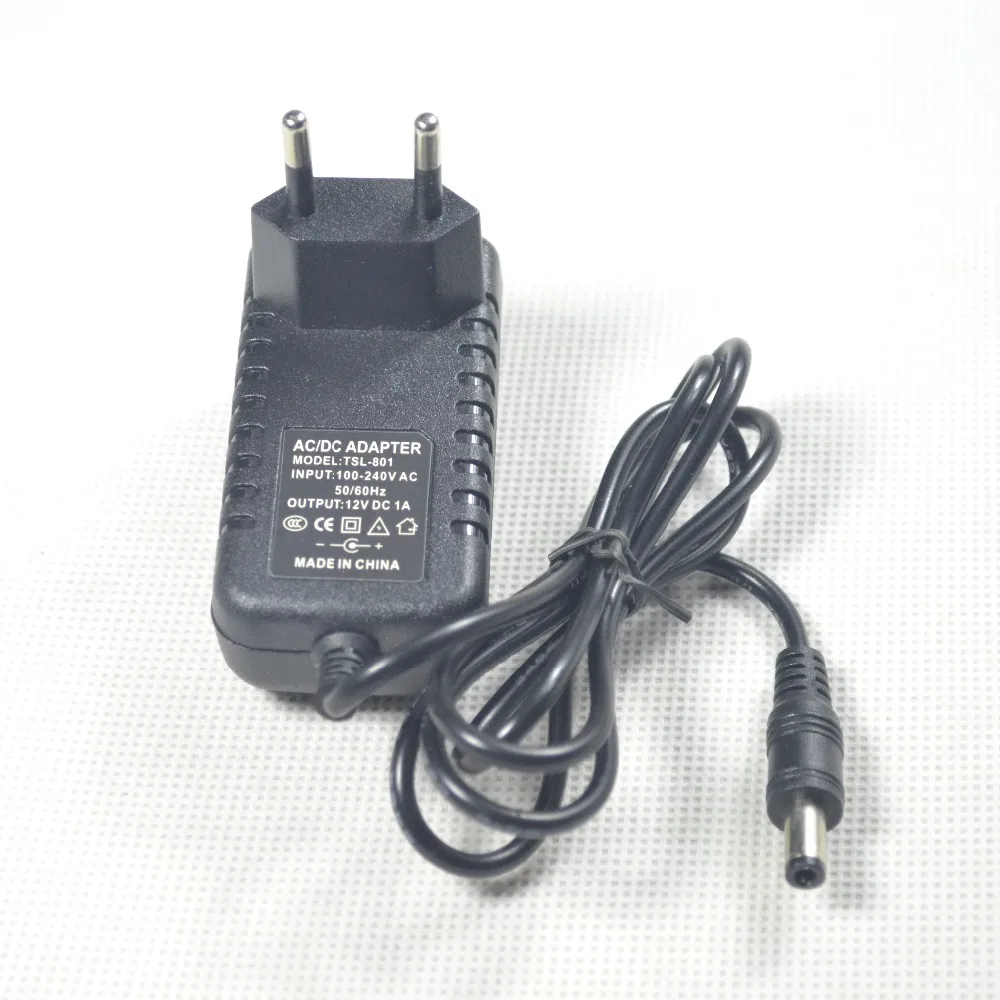 10 шт 12V 1A AC 100V 240 адаптер конвертер DC Питание ЕС США Штекер 5 мм x 2 1 для IP CCTV камера