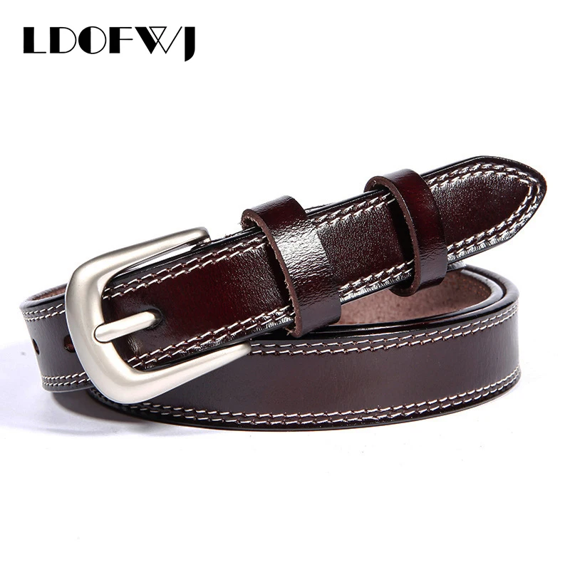LDOFWJ 2018 Hot Fashion Women Belts Leather Metal Pin Buckle Waist Belt Waistband woman High quality Second Layer Cowskin | Аксессуары