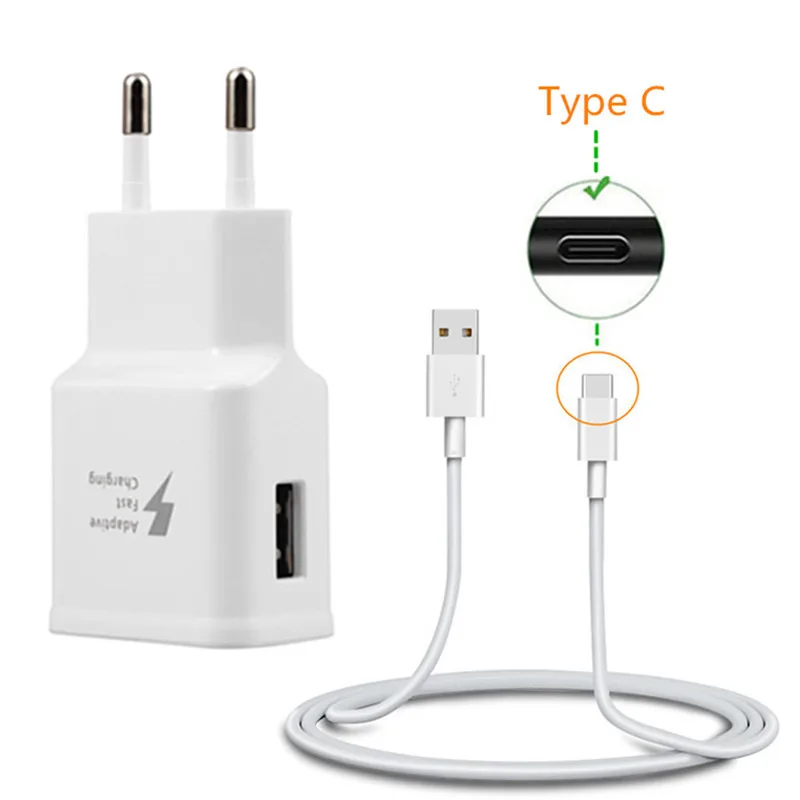 USB Type C кабель для передачи данных Samsung Galaxy A3 A5 A7 2017 Note 8 9 S9 S8 S10 Plus Адаптивная вилка