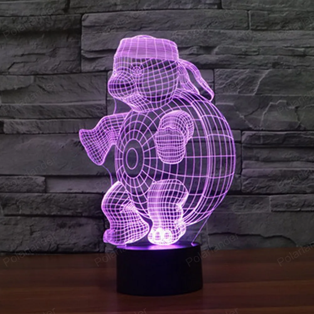 creative USB table lamp with touch sensor 3D led nightlight Cattle Turtle shape 7 Colors Changing | Лампы и освещение