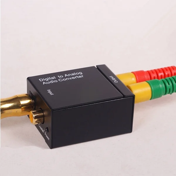 Цифровой оптический коаксиальный RCA Toslink преобразователь сигнала в аналоговый