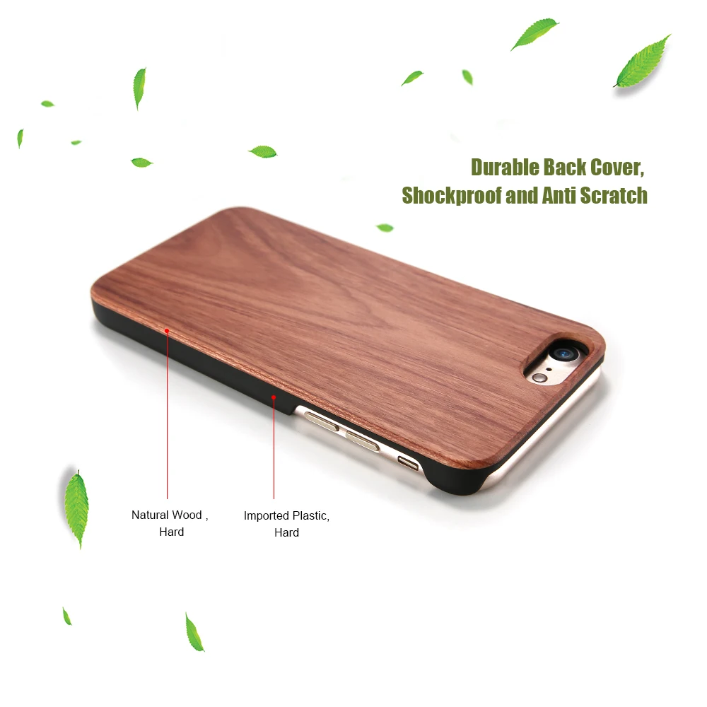 KISSCASE Real Wood Phone Cases For iPhone X Xs Max 7 8 Plus XR RetroBamboo 5 5S Se 6 6S Back Cover | Мобильные телефоны и