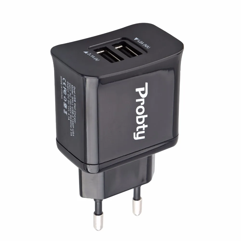Штепсельная Вилка Probty с 2 портами двойное зарядное устройство разъемом USB для Canon