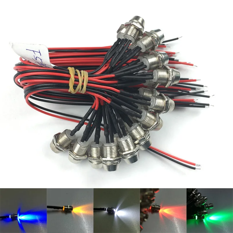 20 шт. Предварительно Проводные светодиодные лампы 12 В 3 мм 18 см|pre wired|led light lamplamp bulb |