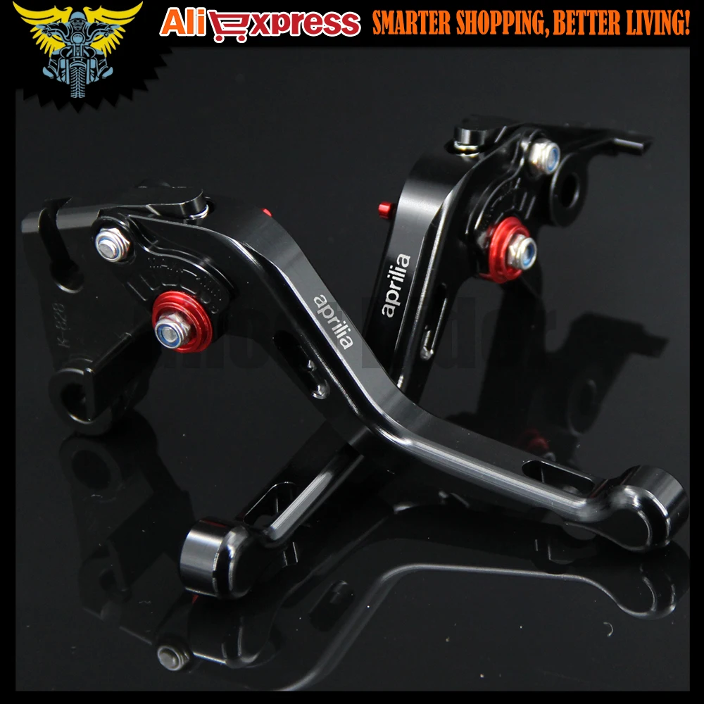 Короткие мотоциклетные рычаги тормоза 8 цветов ЧПУ с двумя пальцами для Aprilia SHIVER /