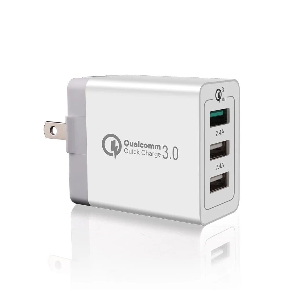 DCAE 3 USB QC 3,0 зарядное устройство для iphone X 8 ipad samsung S9 S8 huawei Xiaomi универсальный ЕС США штекер Быстрая зарядка Телефон Настенный адаптер - Тип штекера: США
