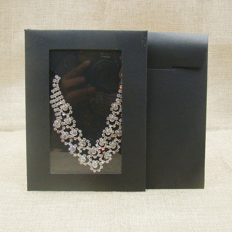 Новая розовая шкатулка для ювелирных изделий 50 шт. разноцветная конверт ожерелий