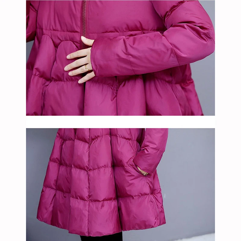 Зимняя женская парка куртка с надписью пуховик хлопковой подкладкой средней