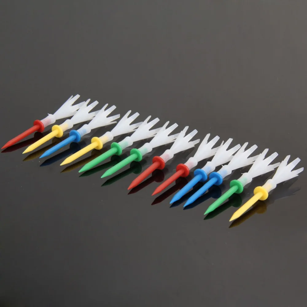 12 шт./лот multi Цвет Пластик Ти для гольфа 3 1/4 дюйма 3.25 ''Ти 4 метров gonkux Гольф