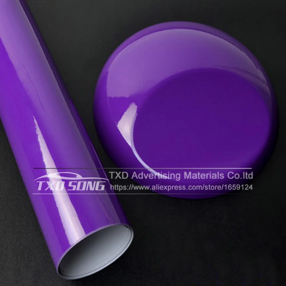 purple Черный белый глянцевый виниловый фильм пианино автомобиль Лодка грузовики компьютер телефон глянцевая пленка клейкая воздушная пузырьковая автомобильная пленка пинг лист - Название цвета: purple