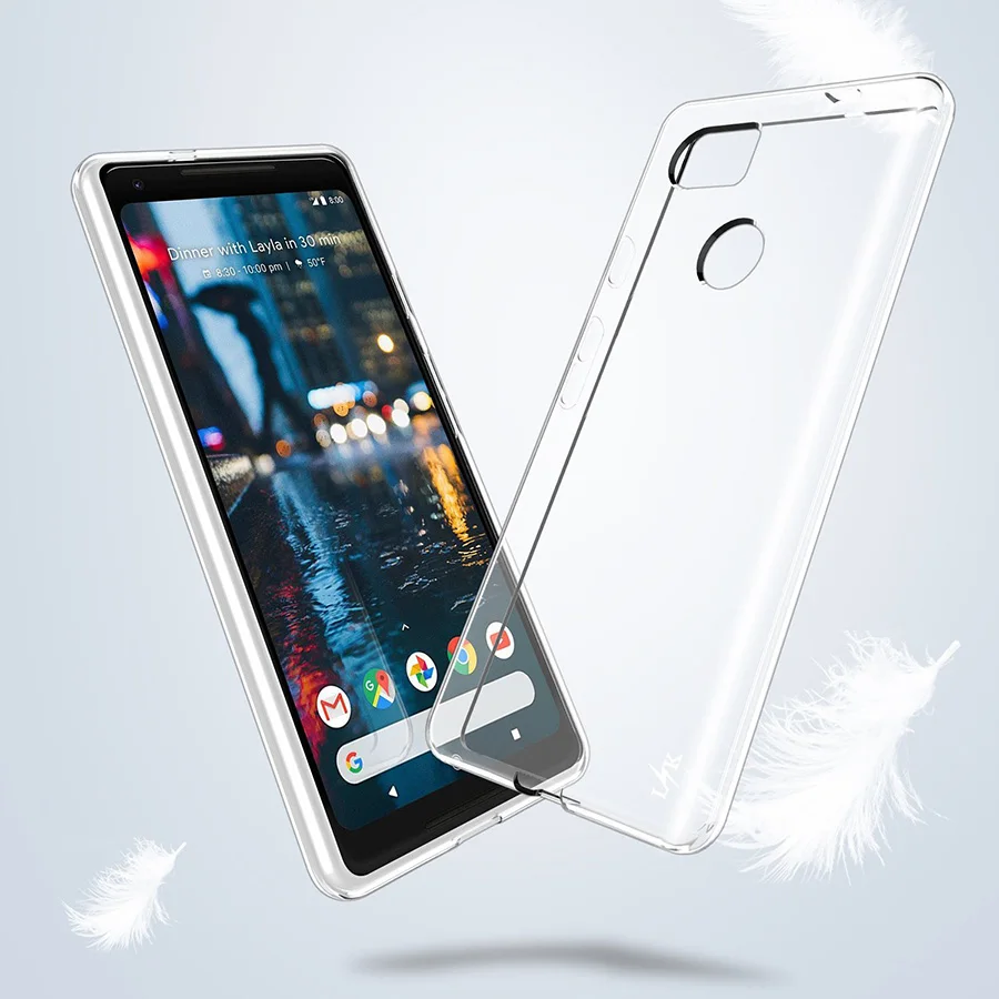 Противоударный чехол для телефона с полной защитой Google Pixel 2 3 XL Кристальный