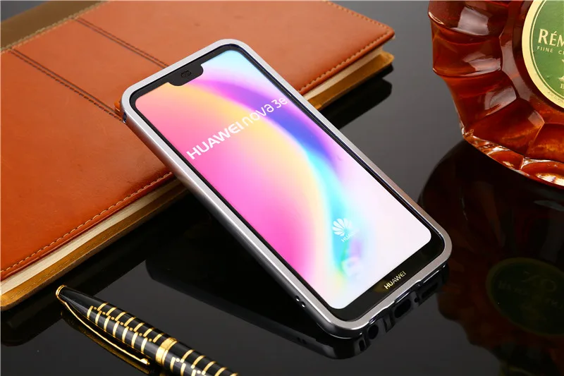 

Huawei P20 Lite Mirror Case Plating Aluminum Frame Cover with Mirror Back Cover Hard Case for Huawei P20 Lite P20Lite Nove 3E